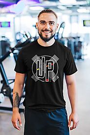 Never Give Up Black Gym T Shirt