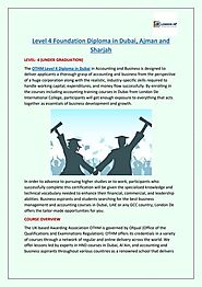 Level 4 Foundation Diploma in Dubai, Ajman and Sharjah