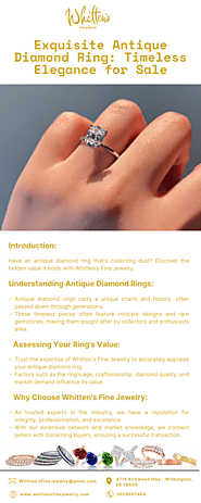 Exquisite Antique Diamond Ring: Timeless Elegance for Sale