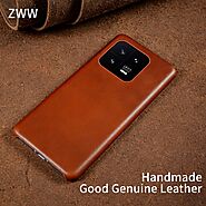 Hand Made Oil Wax Leather Phone Case For Xiaomi 13 Pro / Xiaomi 13