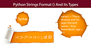 Python Strings Format () And Types - Mr Examples