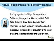 Natural Supplements For Sexual Weakness Problem In Men To Improve Endurance