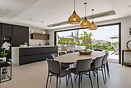Kitchen and dining area in Marbella villa