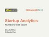 Startup Analytics - Numbers that count
