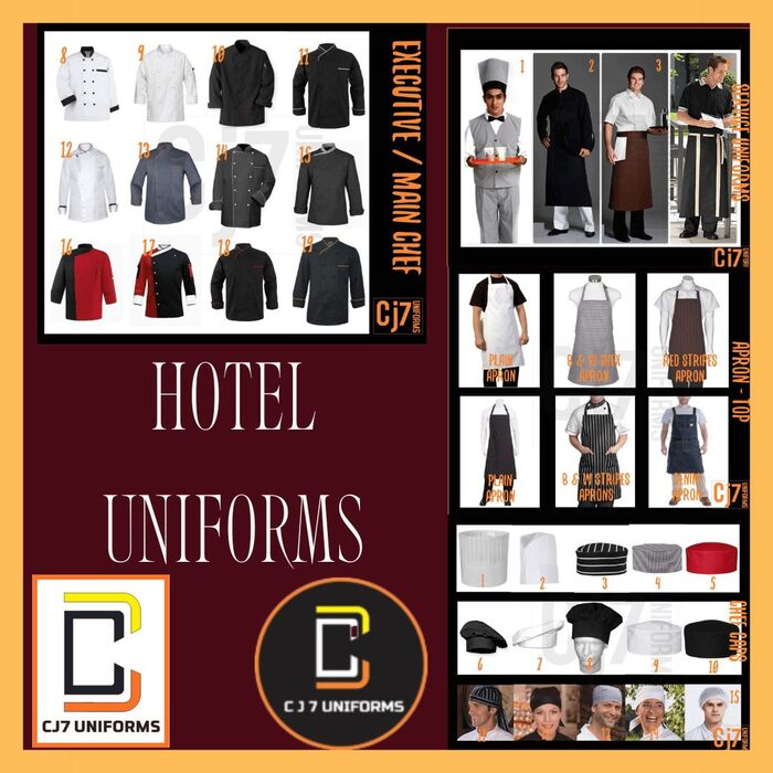 Get All kinds of Hotel Uniforms in Chennai from CJ7 Uniforms. A