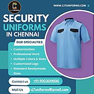 Security Uniforms in Chennai are offered By CJ7 Uniforms.