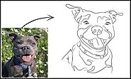 Hand draw line art pet tattoo sketch in unique style by Kirill_s1 | Fiverr
