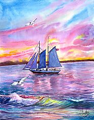 Draw landscape scenery drawing with watercolor illustration by Palash321 | Fiverr