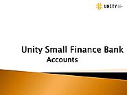 Unity Small Finance Bank Accounts