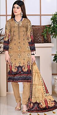 Lawn Unstitched 3 Piece Suit with Dyed Trouser and Duppatta Summer Collection by Spark Outfit