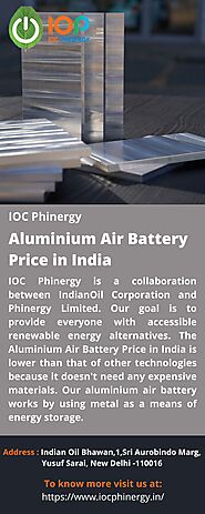 Aluminium Air Battery Price in India