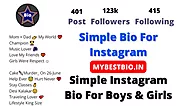 551+ Simple Instagram Bio For Boys & Girls | Best Simple Bio For Instagram