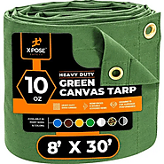 Buy Heavy Duty and Waterproof Green Canvas Tarps