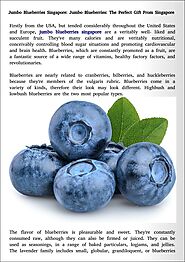 Benefits of eating jumbo blueberries in Singapore