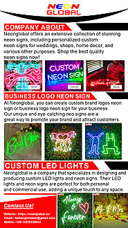 Business logo neon sign