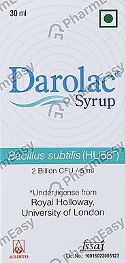 Darolac 2 CFU/5ML Syrup (30): Uses, Side Effects, Price & Dosage | PharmEasy