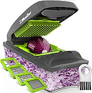 Mueller Vegetable Chopper — Heavy Duty Vegetable Slicer — Onion Chopper with Container — Food Chopper Slicer Dicer Cu...