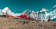 Chopper Landing at Everest base camp, Kala patthar