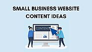 Small Business Website Content Ideas