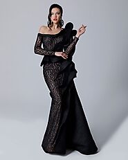 Fouad Sarkis Black Long Dress | The Ultimate Sexy Look