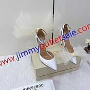 Jimmy Choo Averly 100 Pumps Calf Leather With Oversized Mesh Bows White