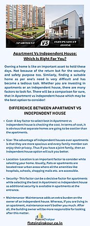 Apartment Vs Independent House