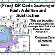 QR Codes Addition and Subtraction Scavenger Hunt