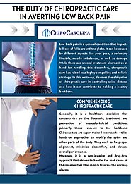 The Duty of Chiropractic Care in Averting Low Back Pain