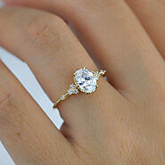 Oval moissanite engagement ring, oval moissanite engagement ring – NOOI JEWELRY