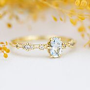 Get Latest Aquamarine rings Online – NOOI JEWELRY