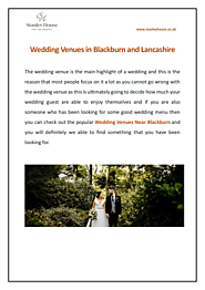 Wedding Venues in Blackburn and Lancashire