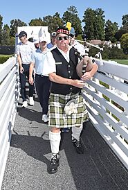 BEL Air CC Bagpiper For Event On Famous Swinging Bridge - bagpipeplayers