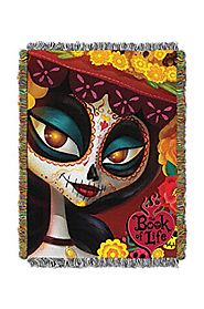 The Northwest Company DreamWorks Book of Life La Muerte Tapestry Throw, 48-Inch by 60-Inch