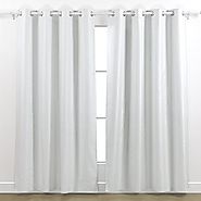 Deconovo Heavy Thick Grommet Top Blackout Curtains With Coating Back Layer For Living Room,52 Inch By 95 Inch-1 Pair,...
