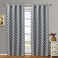 Pair of Two Top Grommet Blackout Thermal Insulated Curtain Panels, Triple-Pass Foam Back Layer, Elegant and Contempor...