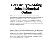 Get Luxury Wedding Suits in Mumbai Online
