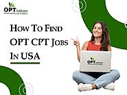 How To Find OPT CPT Jobs In USA