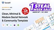🌐 SocialV March 1st Steal Week Sale 2024: 30% Off SocialV Admin Template ! 🎉| Iqonic Design