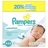 Pampers Sensitive Wipes 7x Box 448 Count