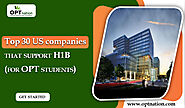 Top 30 US companies that support H1B (for OPT students)
