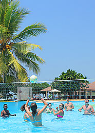 Volleyball in the pool