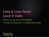 List posts: Why people love and hate Lists. Curation Tips for List ...