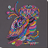 DIY Bead Embroidery Kit Owl