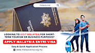 Malaysia eNTRI Visa