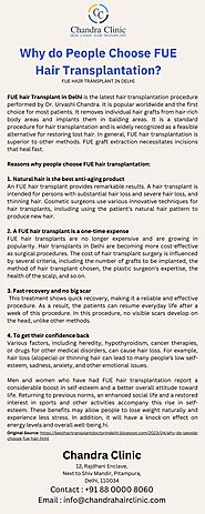 FUE Hair Transplant in Delhi - Chandra Clinic
