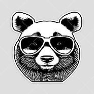 Cool Panda Sticker