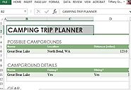 Camping Trip Planner For Excel | PowerPoint Presentation