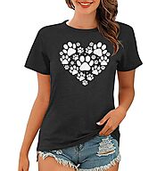 Heart Paw Print Dog & Cat - Cat Mom & Dog Mom Mothers Day Women T-shirt | Mazezy