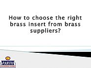 Brass insert information from brass pipe fittings manufacturers