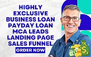I will generate exclusive mca leads business loan leads payday loan leads loan websites